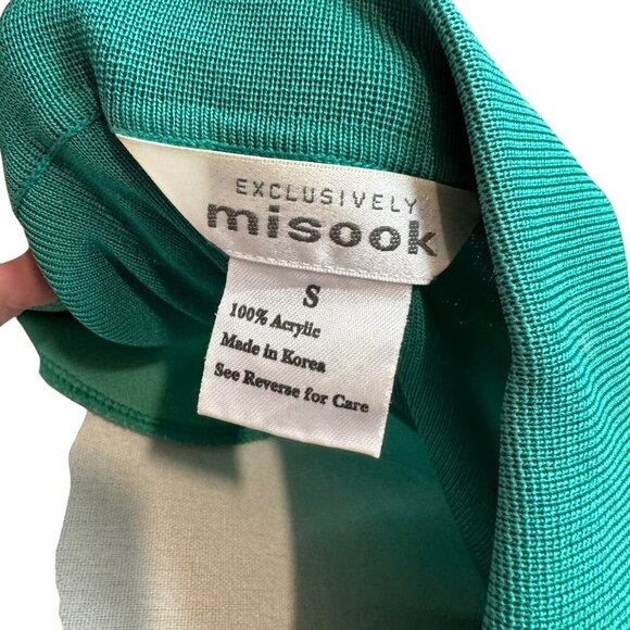 Misook True Green Black Trimmed Gold Button Blazer Jacket Size:S Pre-owned - Picture 8 of 8